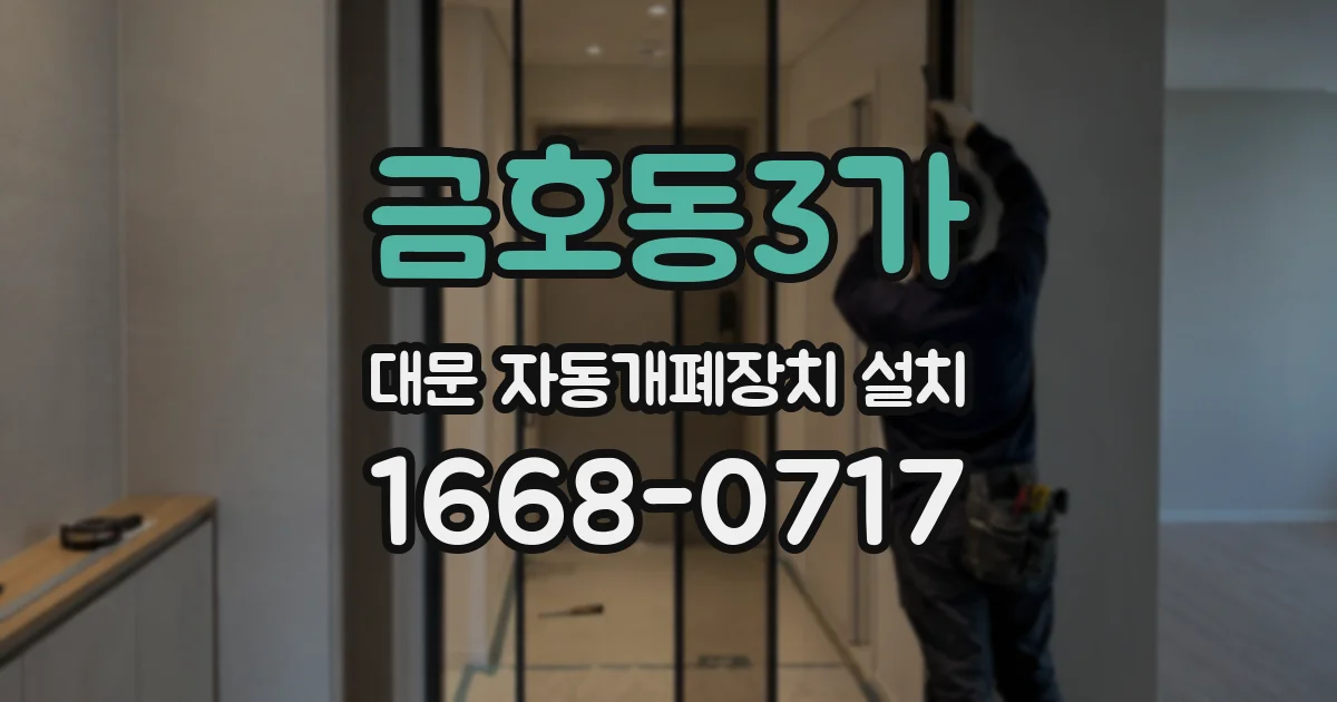 금호동3가 대문 자동개폐장치 설치