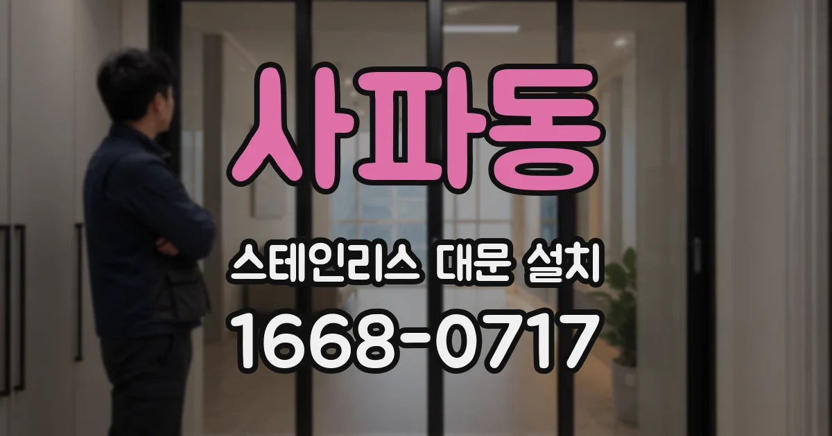 사파동 스테인리스 대문 설치