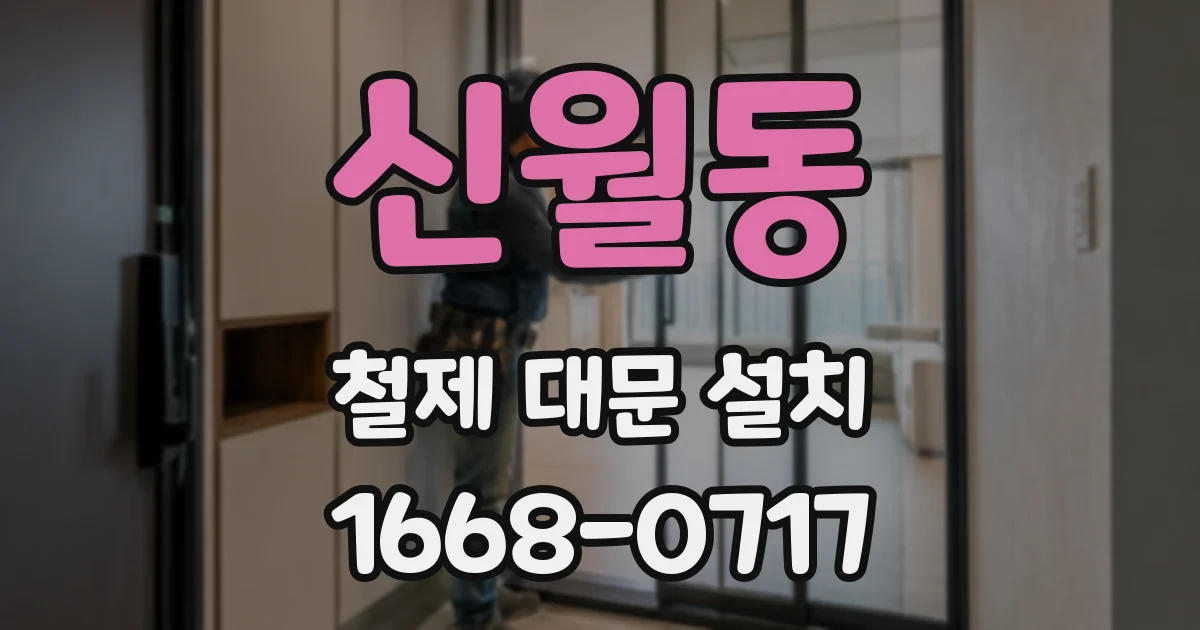 신월동 철제 대문 설치