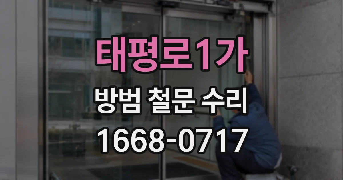 태평로1가 방범 철문 수리