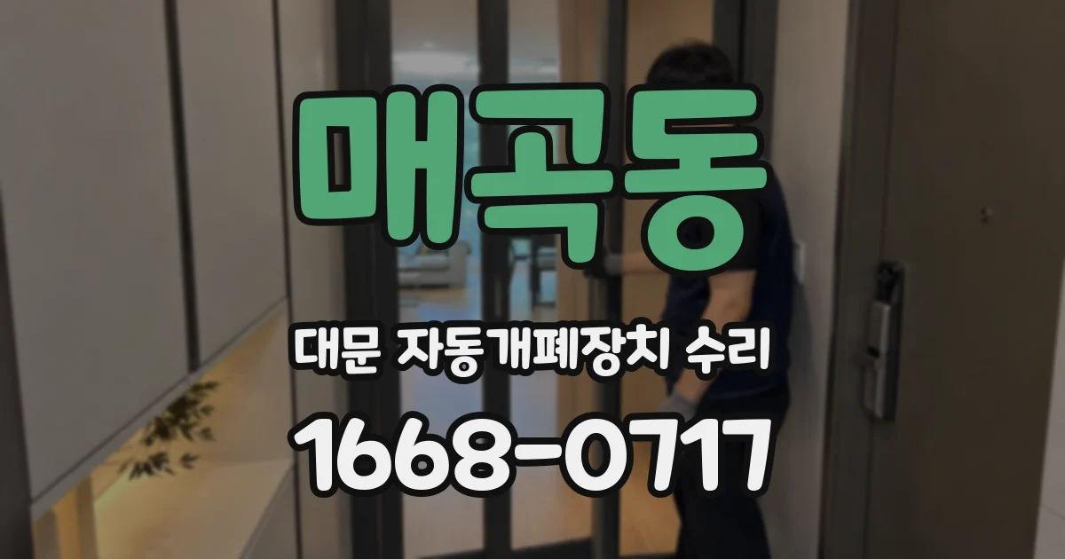 매곡동 대문 자동개폐장치 수리