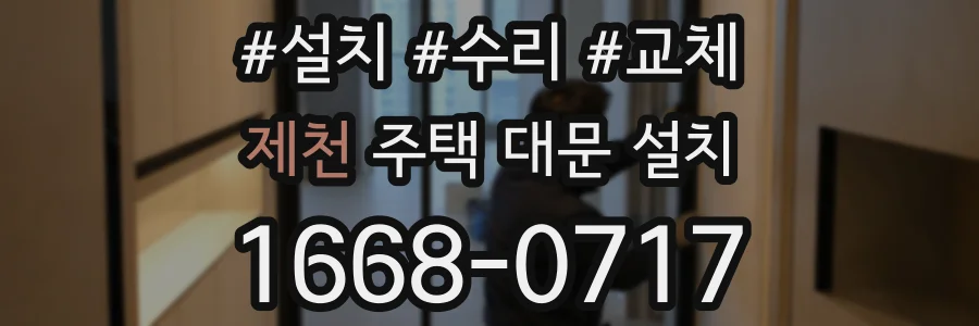 제천 주택 대문 설치