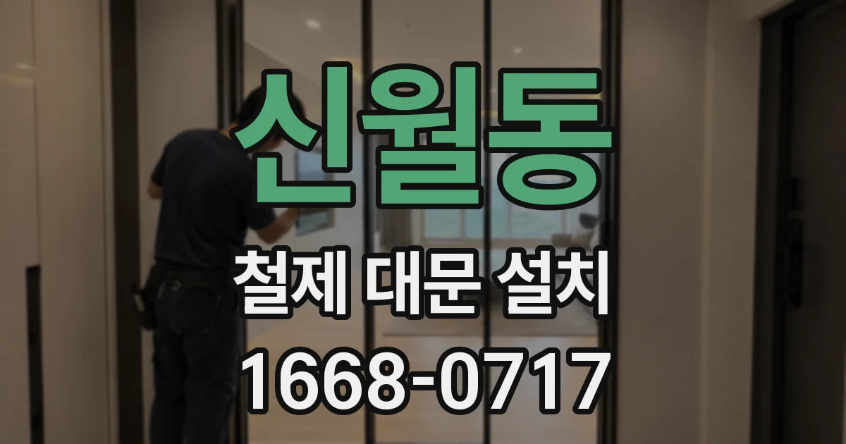 신월동 철제 대문 설치