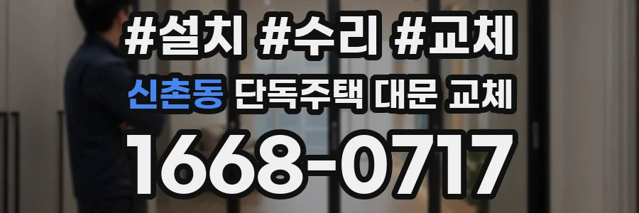 신촌동 단독주택 대문 교체