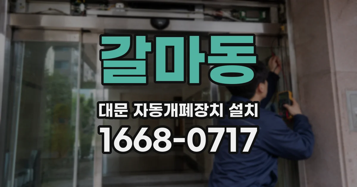 갈마동 대문 자동개폐장치 설치