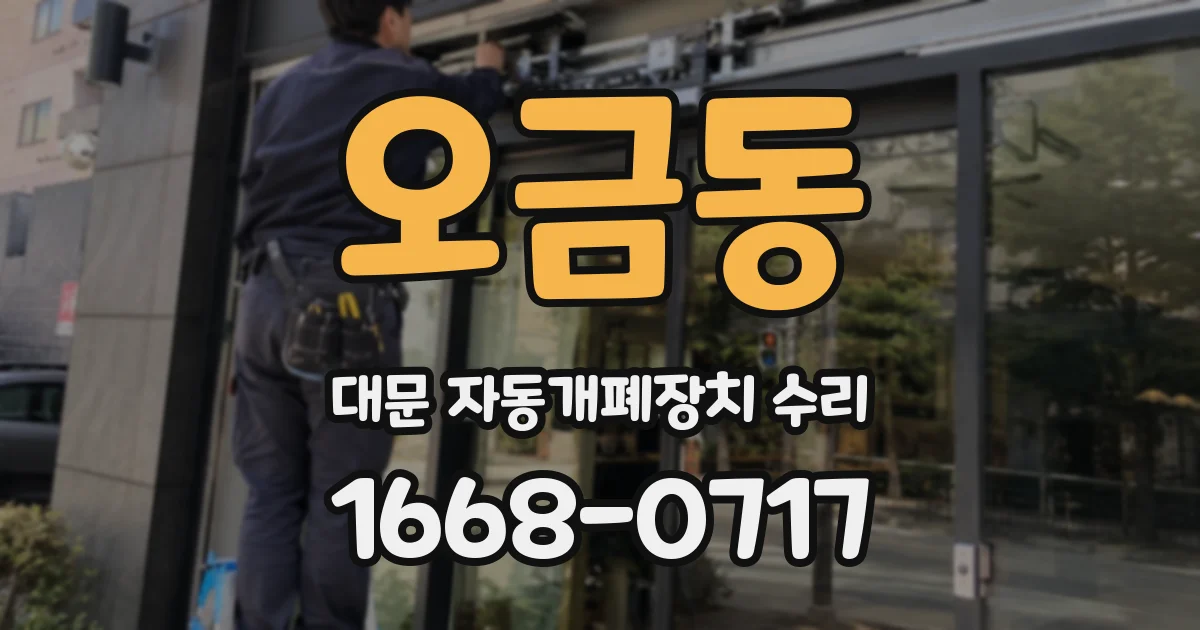 오금동 대문 자동개폐장치 수리