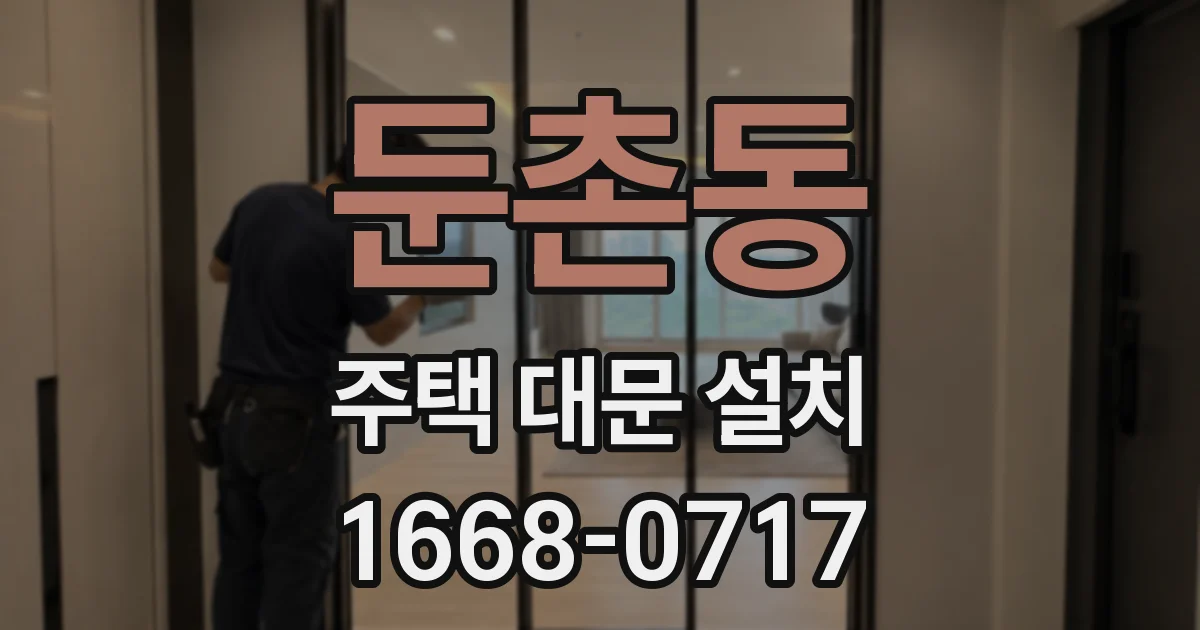 둔촌동 주택 대문 설치