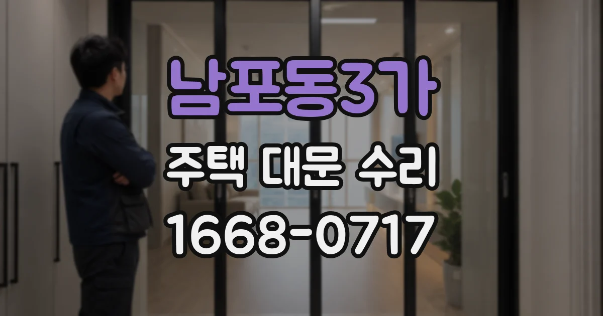 남포동3가 주택 대문 수리