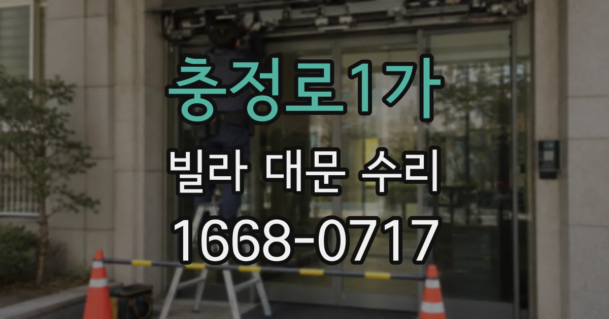 충정로1가 빌라 대문 수리