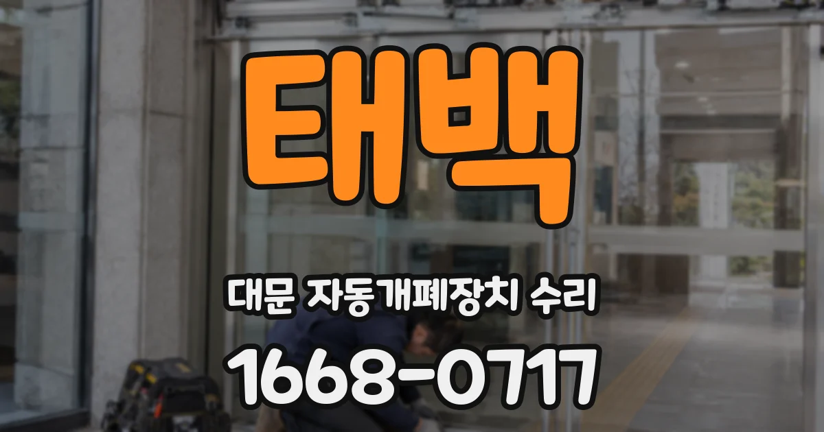태백 대문 자동개폐장치 수리