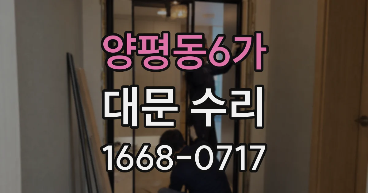 양평동6가 대문 수리