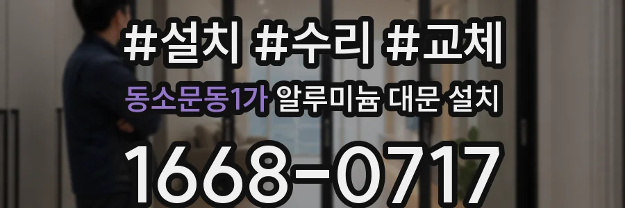 동소문동1가 알루미늄 대문 설치