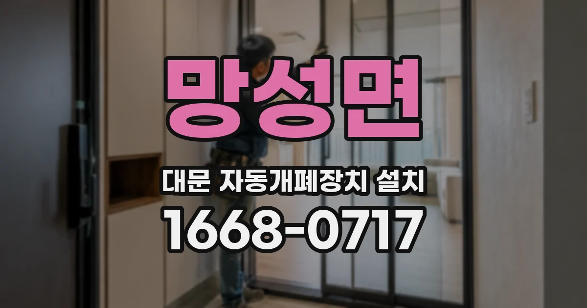 망성면 대문 자동개폐장치 설치