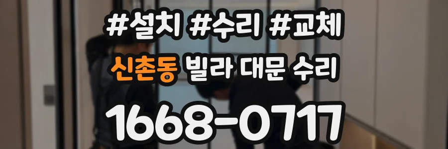 신촌동 빌라 대문 수리
