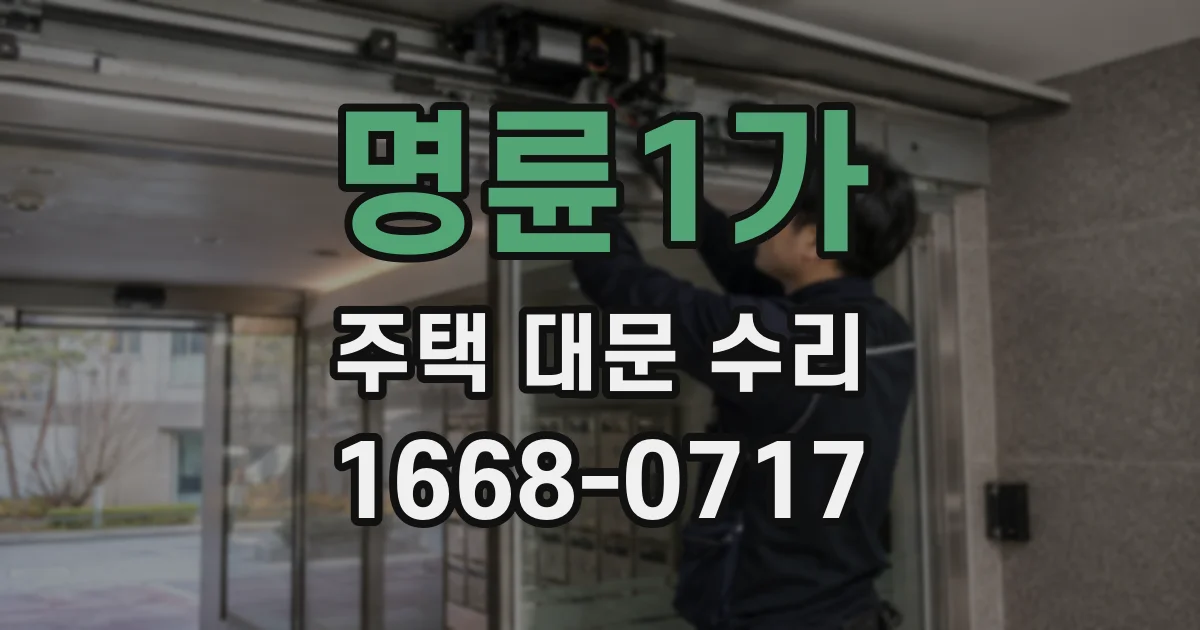 명륜1가 주택 대문 수리