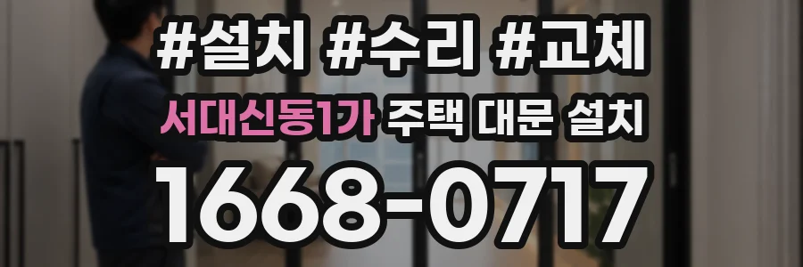 서대신동1가 주택 대문 설치
