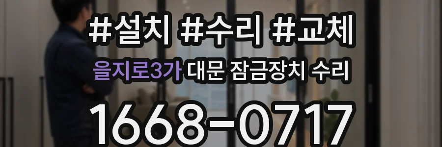 을지로3가 대문 잠금장치 수리