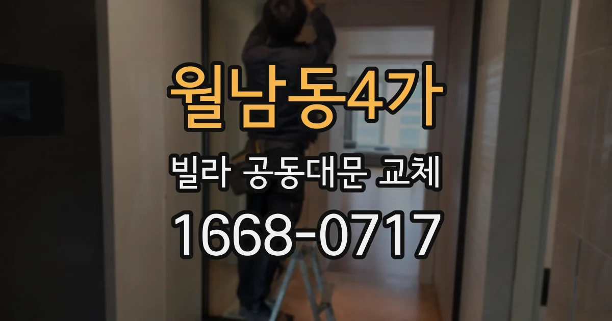 월남동4가 빌라 공동대문 교체