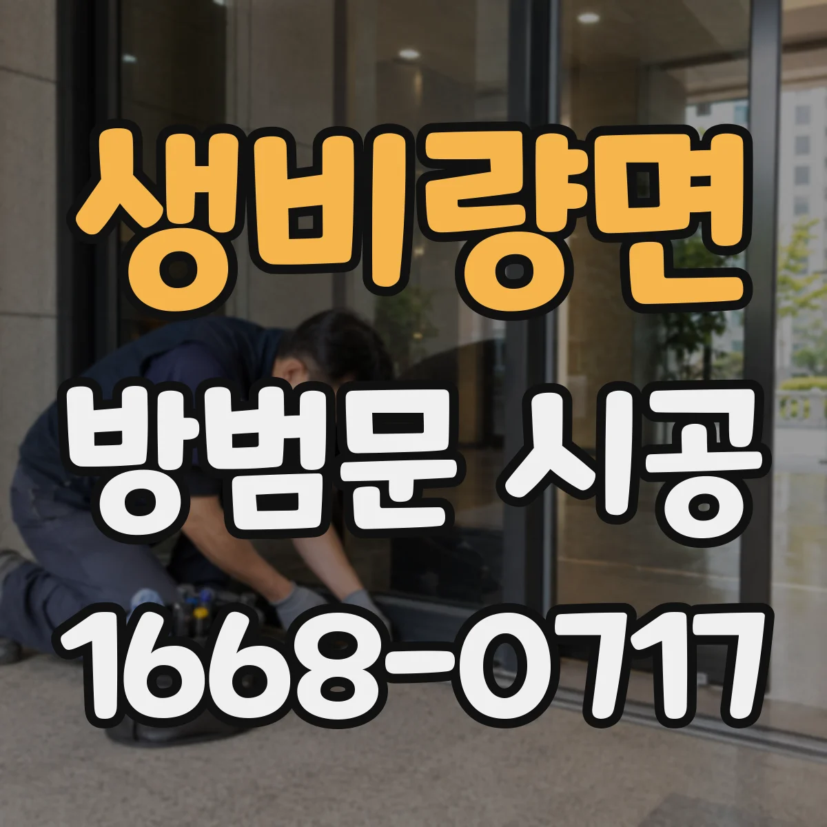 생비량면 방범문 시공