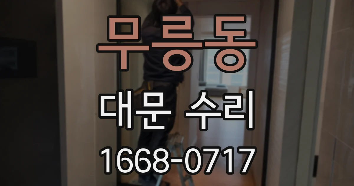 무릉동 대문 수리