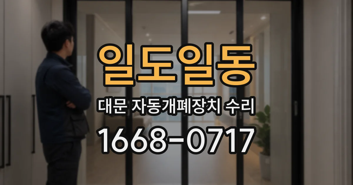 일도일동 대문 자동개폐장치 수리