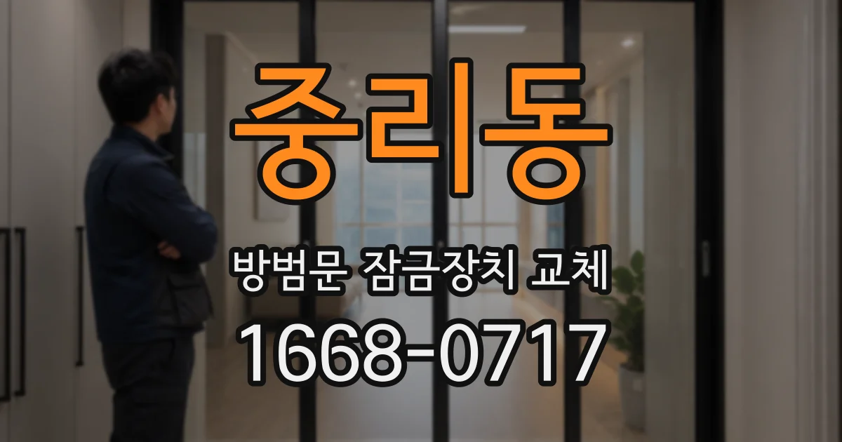 중리동 방범문 잠금장치 교체
