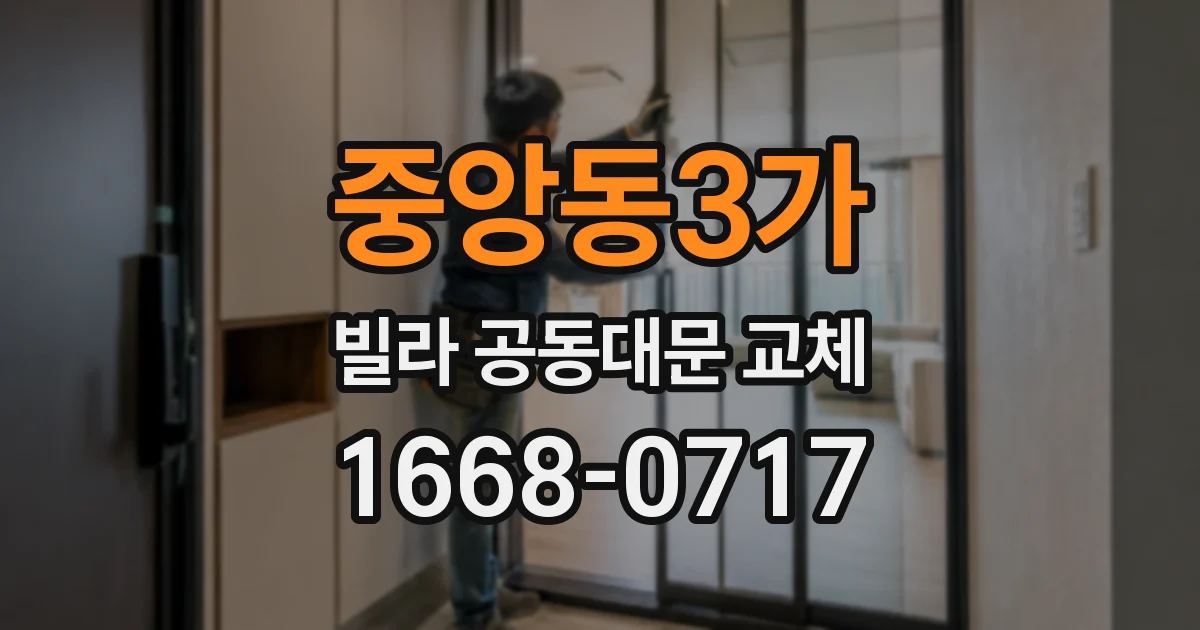 중앙동3가 빌라 공동대문 교체