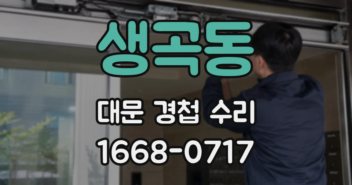 생곡동 대문 경첩 수리