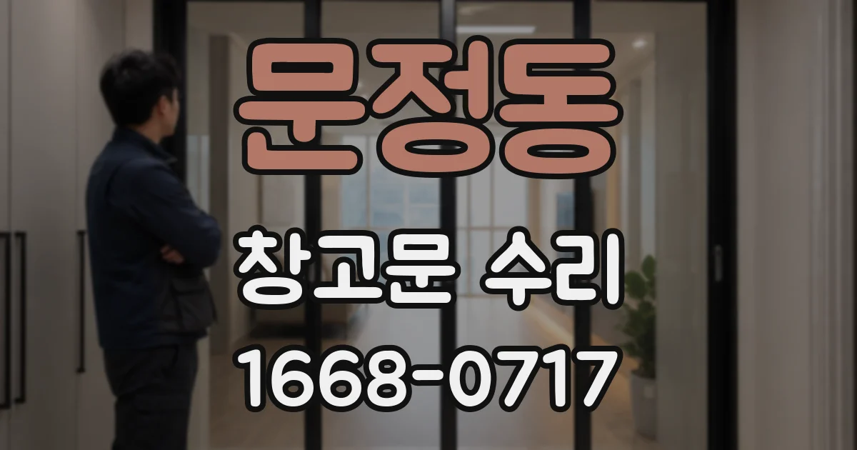 문정동 창고문 수리
