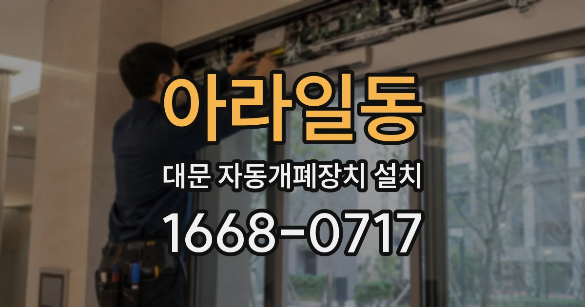 아라일동 대문 자동개폐장치 설치