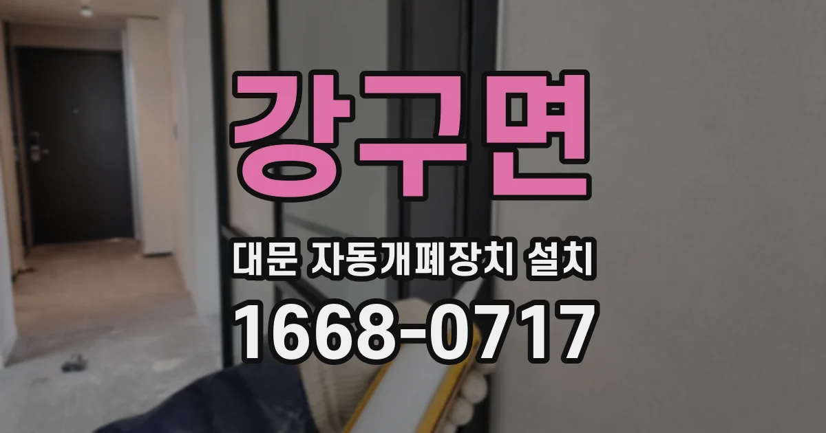 강구면 대문 자동개폐장치 설치
