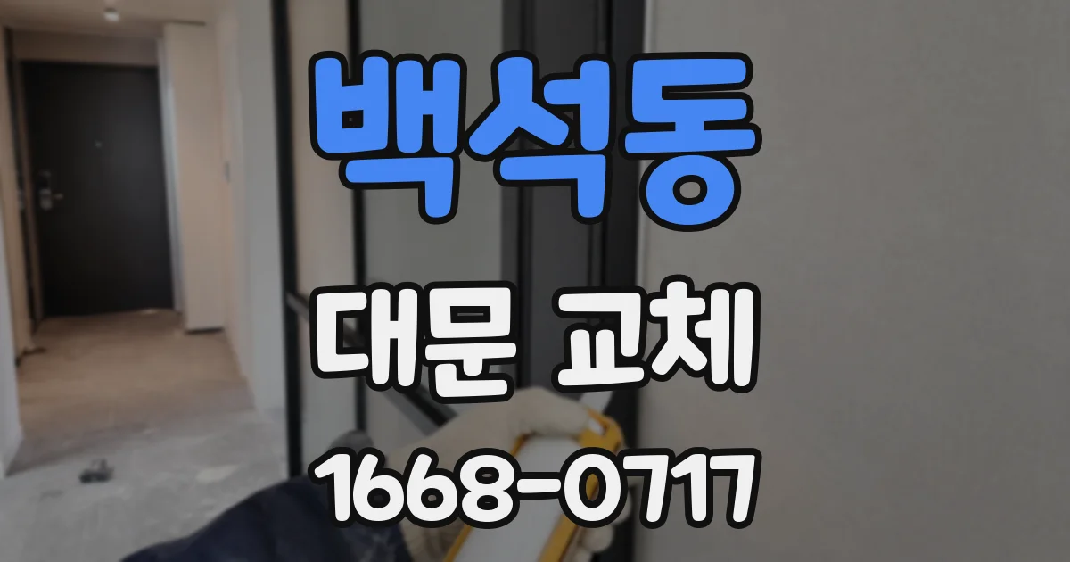 백석동 대문 교체