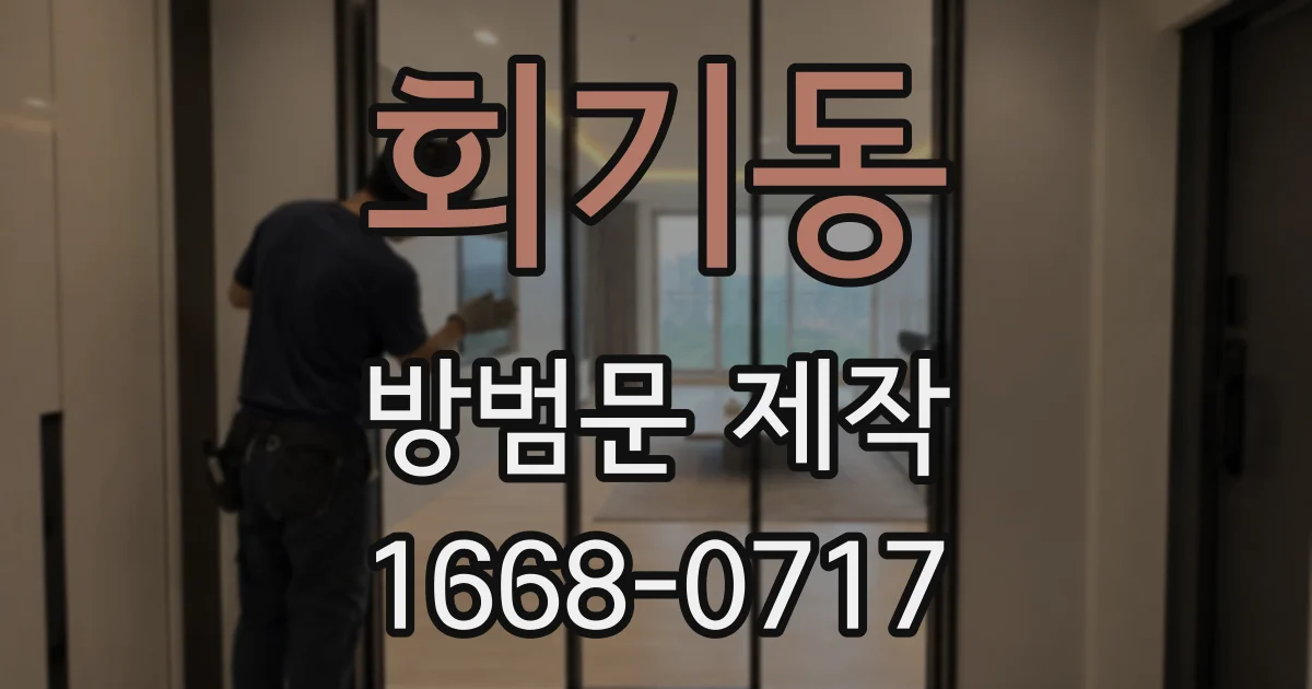 회기동 방범문 제작