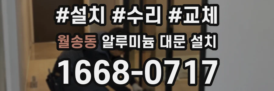 월송동 알루미늄 대문 설치