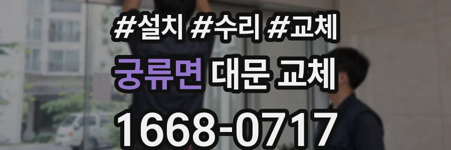 궁류면 대문 교체