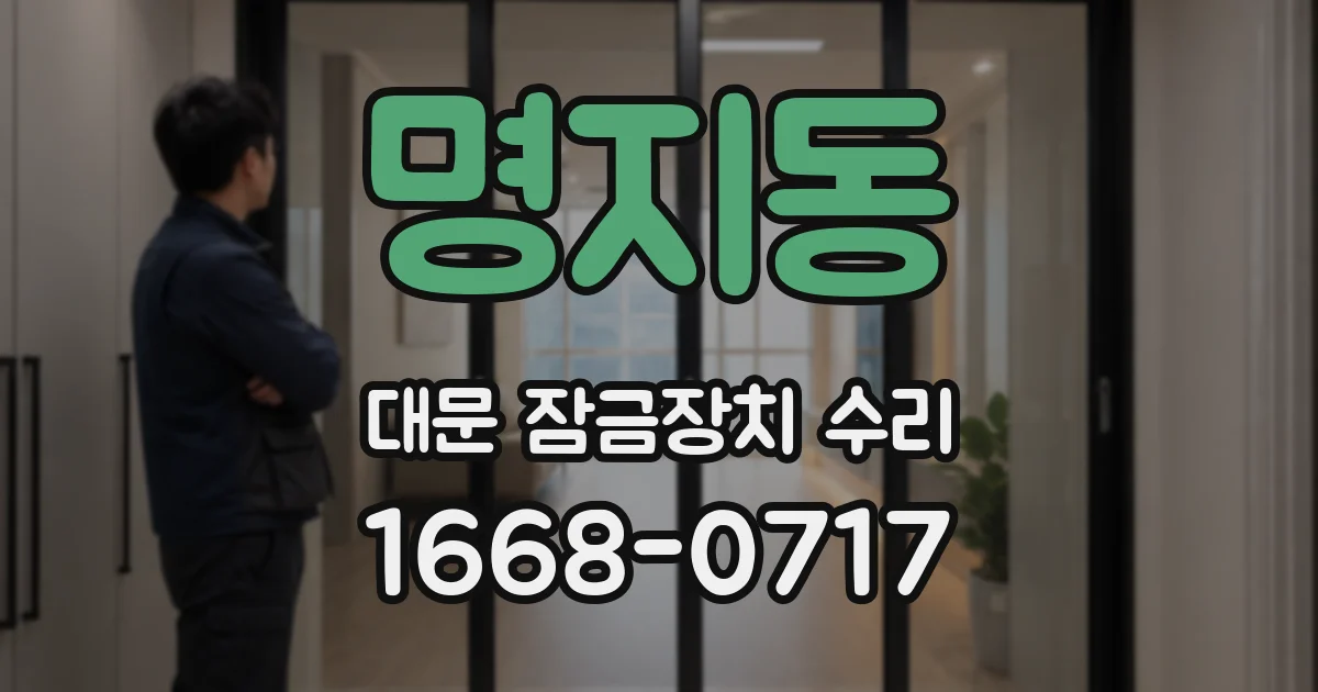 명지동 대문 잠금장치 수리