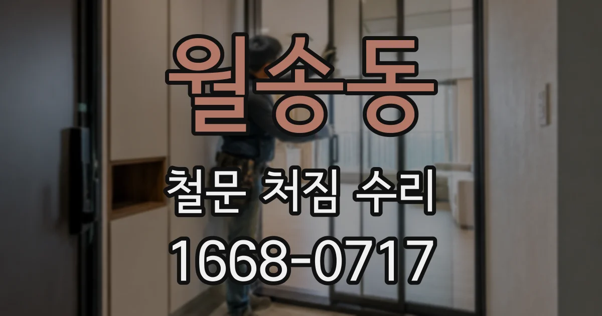 월송동 철문 처짐 수리