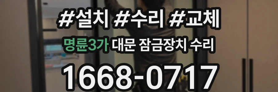 명륜3가 대문 잠금장치 수리