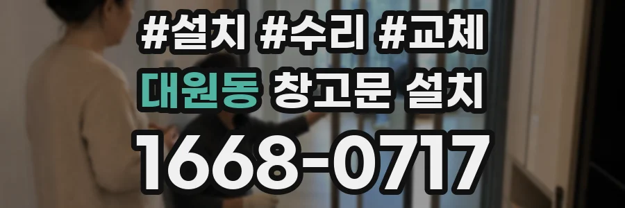 대원동 창고문 설치