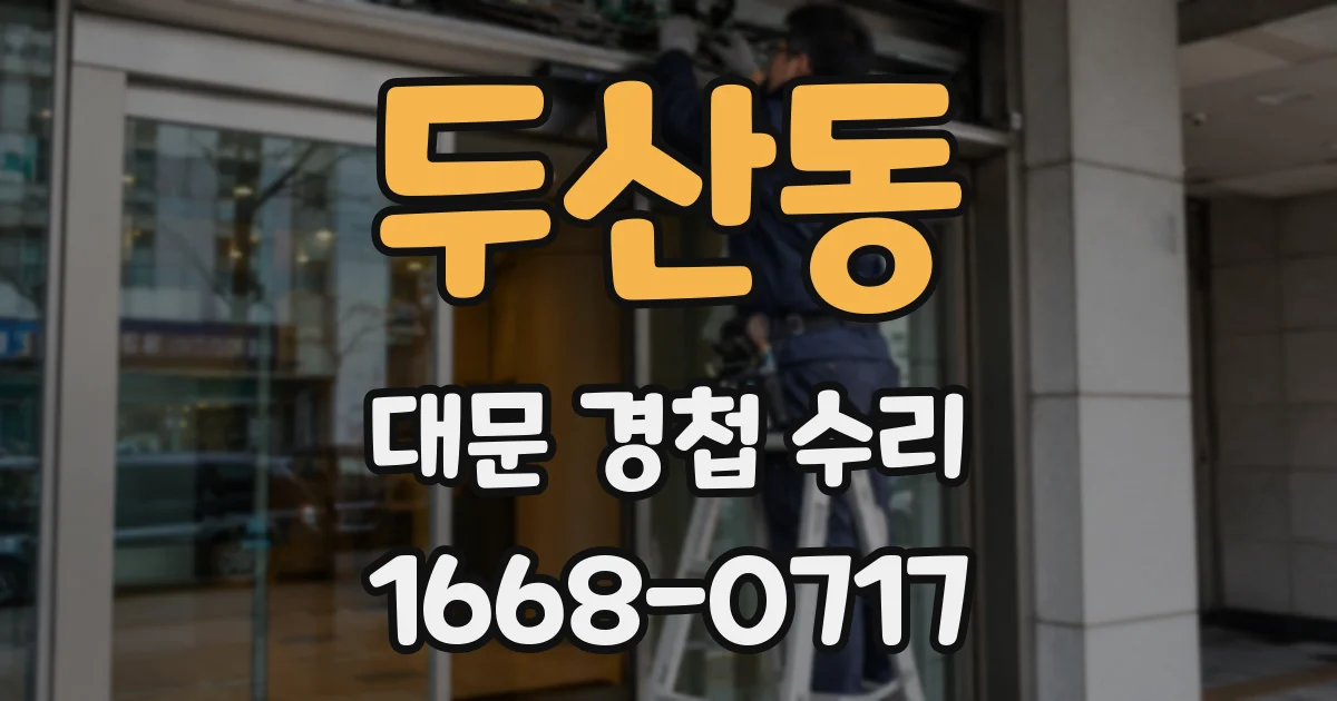 두산동 대문 경첩 수리