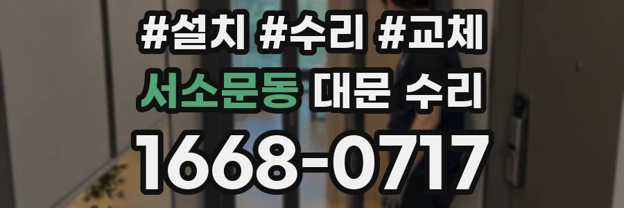 서소문동 대문 수리