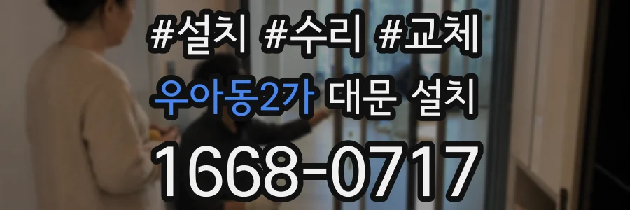 우아동2가 대문 설치