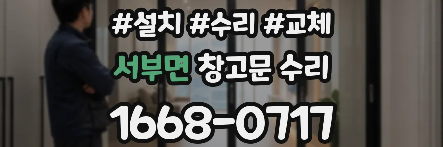 서부면 창고문 수리