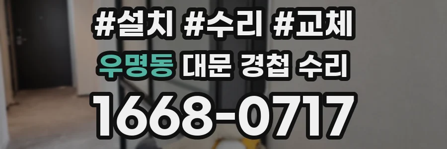우명동 대문 경첩 수리