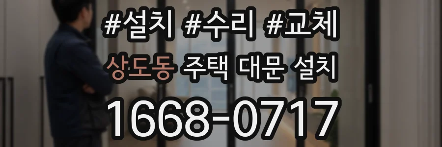 상도동 주택 대문 설치