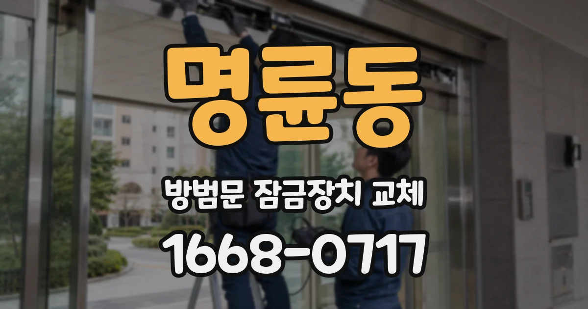 명륜동 방범문 잠금장치 교체