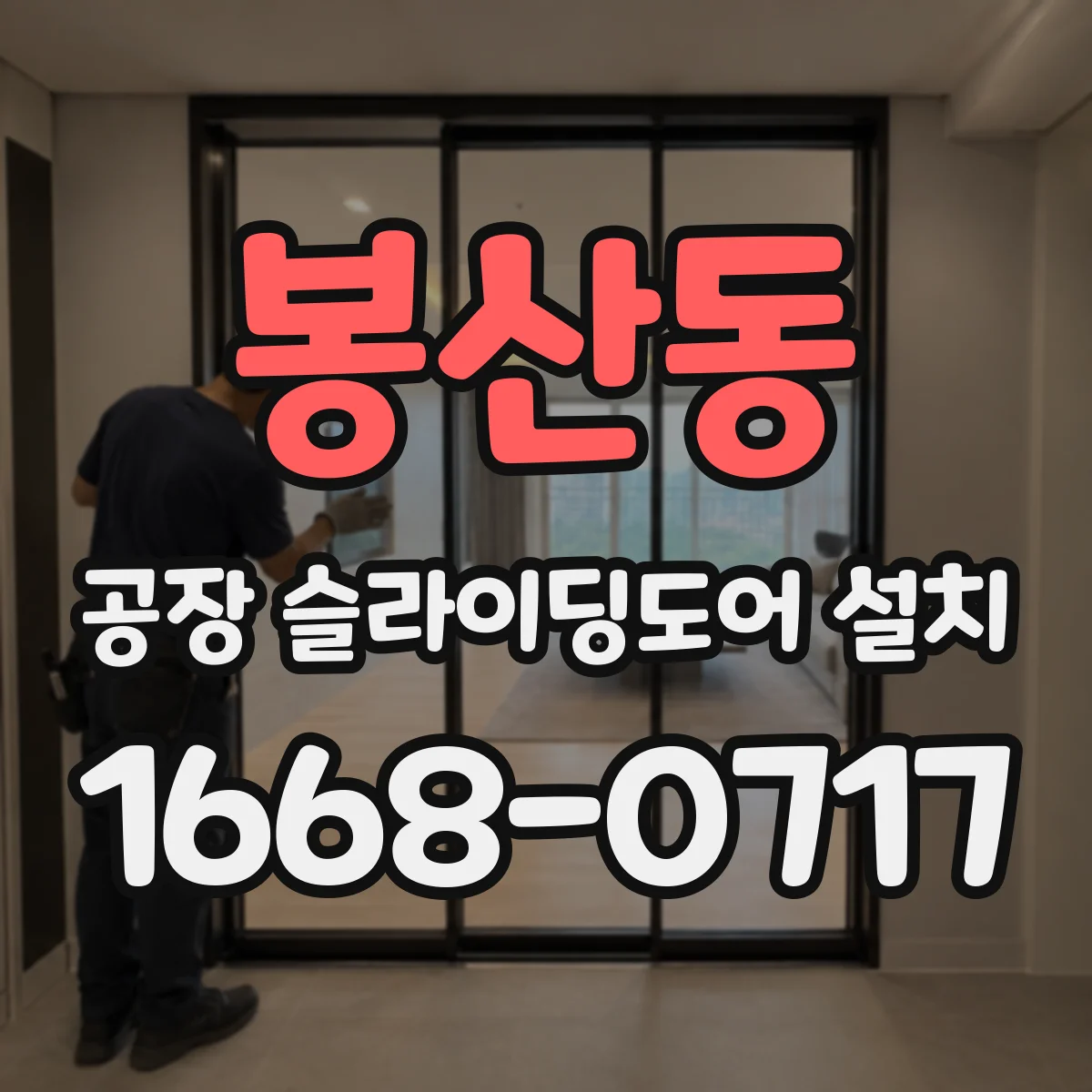 봉산동 공장 슬라이딩도어 설치