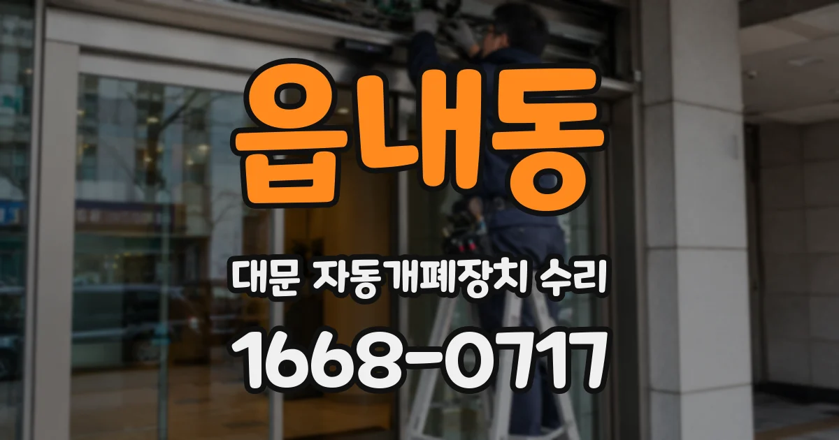 읍내동 대문 자동개폐장치 수리