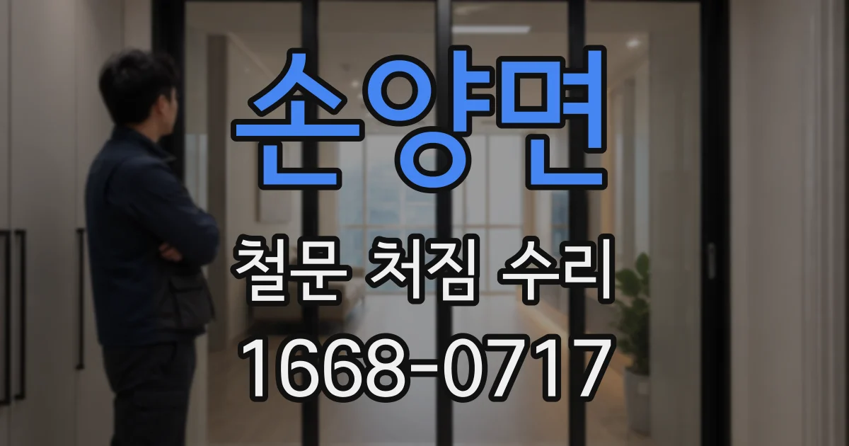 손양면 철문 처짐 수리