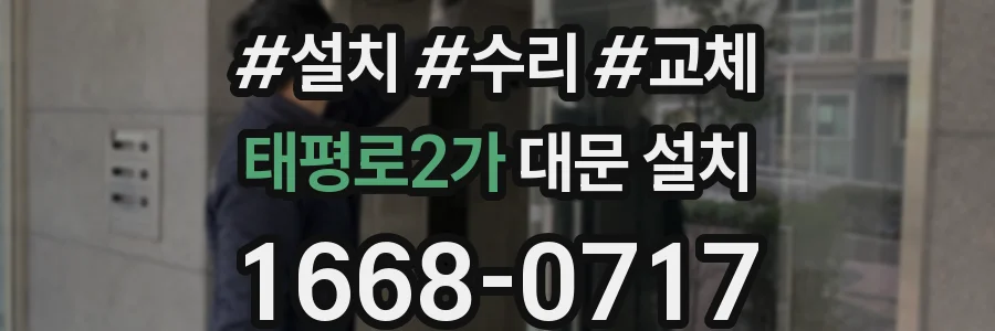 태평로2가 대문 설치